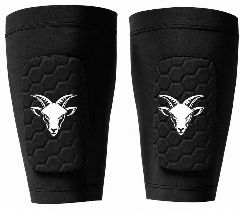 GOAT Elite White Fabric Shin Pads