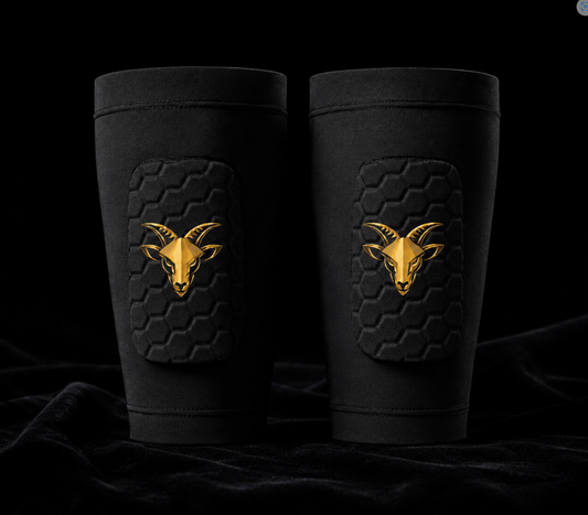 GOAT Elite Gold Fabric Shin Pads