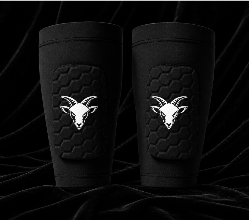 GOAT Elite White Fabric Shin Pads